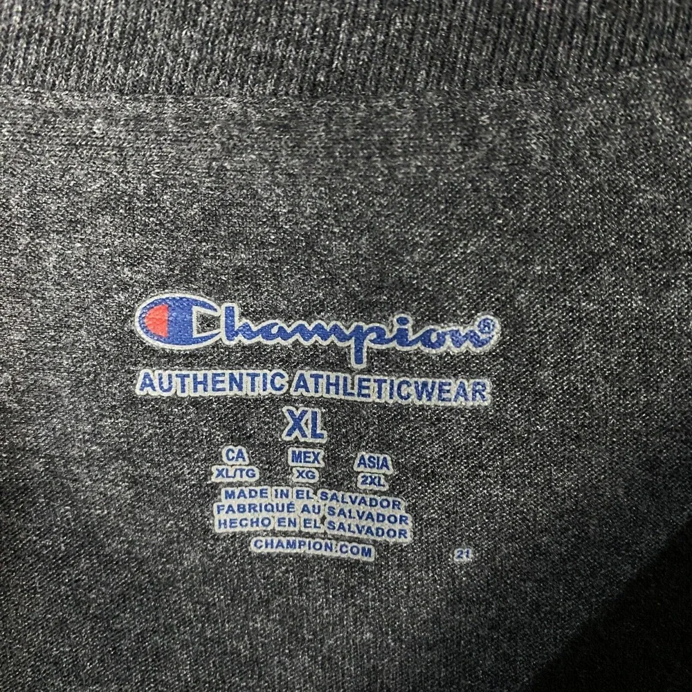Champion‎ Spartans T-Shirt Men's XL Short Sleeve Charcoal Gray Cotton Blend - Picture 3 of 7